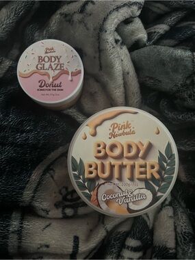 Pink Newbula - Coconut & Vanilla Body Butter 7oz and Donut Body Glaze 2oz
